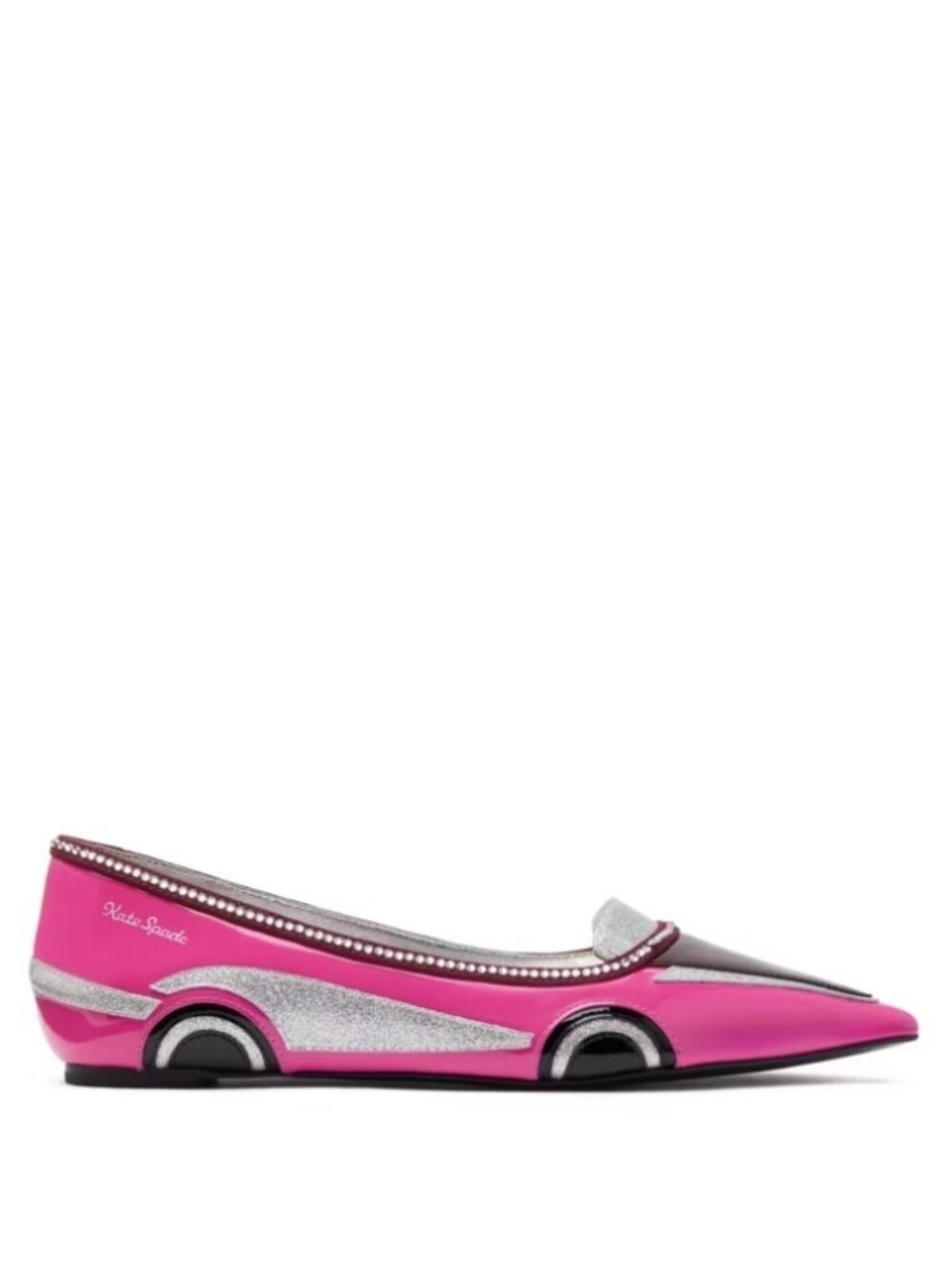 Kate Spade En Route Car Crystal Flats Pointy Shoes ( 6 )